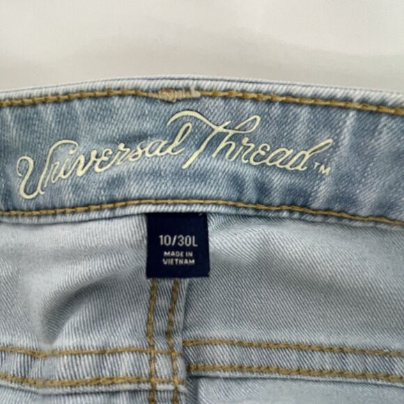 Universal Thread Stretch Crop Women's Jeans Light Wash size 10 long - Picture 3 of 4